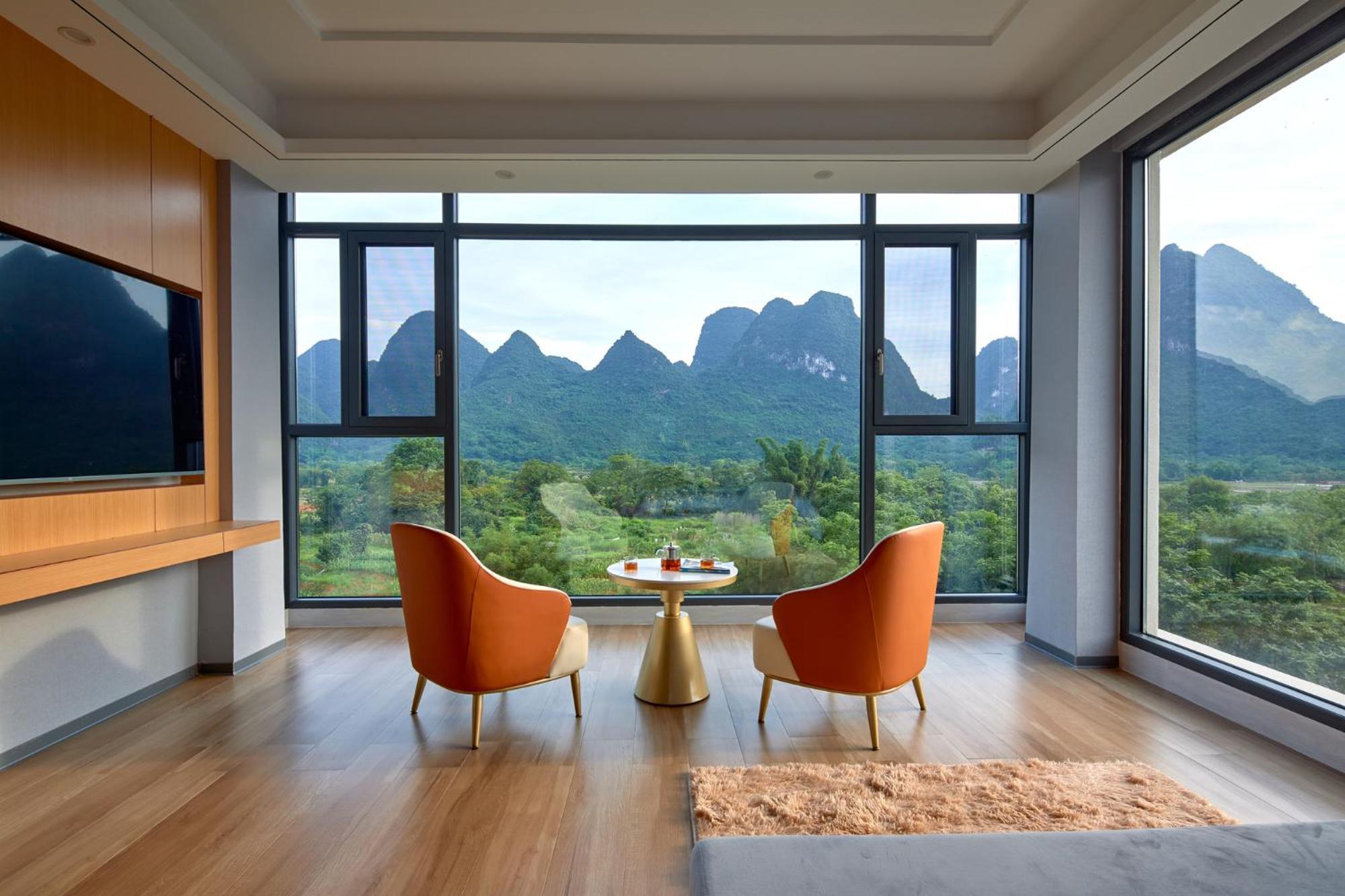 Yangshuo Fortune Lake Inn- One Way Free Pick Up From Airport Or Ts Over 3 Nights ภายนอก รูปภาพ