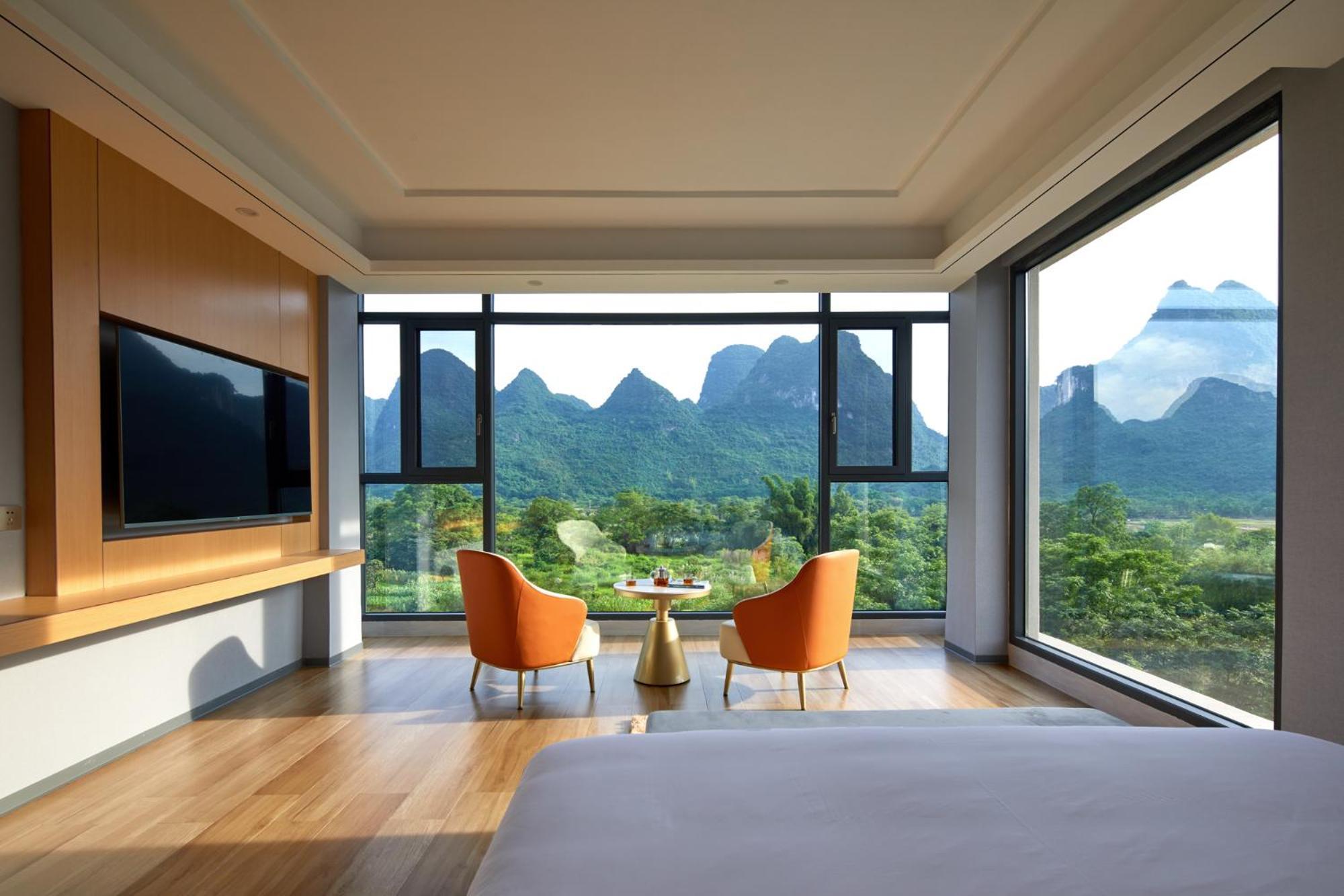 Yangshuo Fortune Lake Inn- One Way Free Pick Up From Airport Or Ts Over 3 Nights ภายนอก รูปภาพ