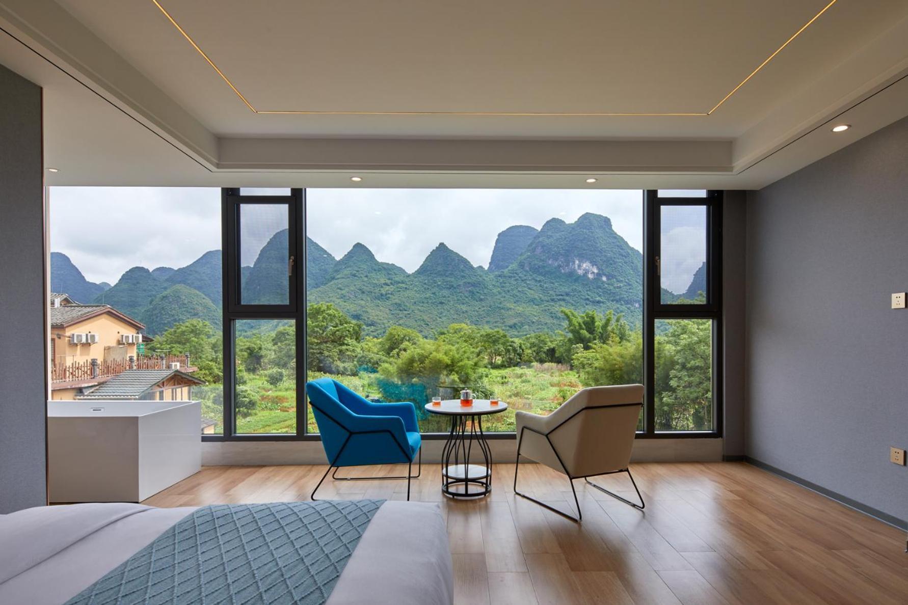 Yangshuo Fortune Lake Inn- One Way Free Pick Up From Airport Or Ts Over 3 Nights ภายนอก รูปภาพ