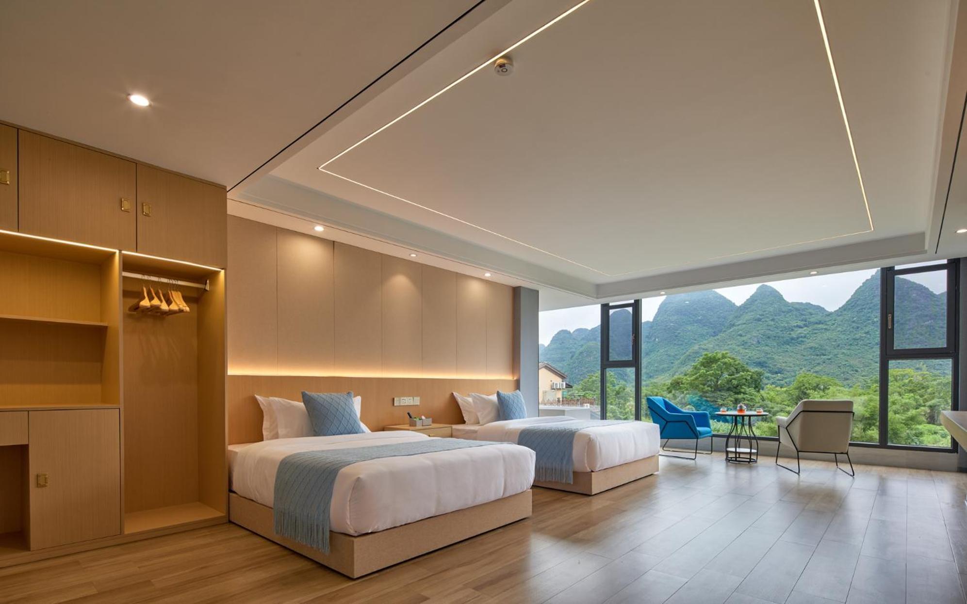Yangshuo Fortune Lake Inn- One Way Free Pick Up From Airport Or Ts Over 3 Nights ภายนอก รูปภาพ